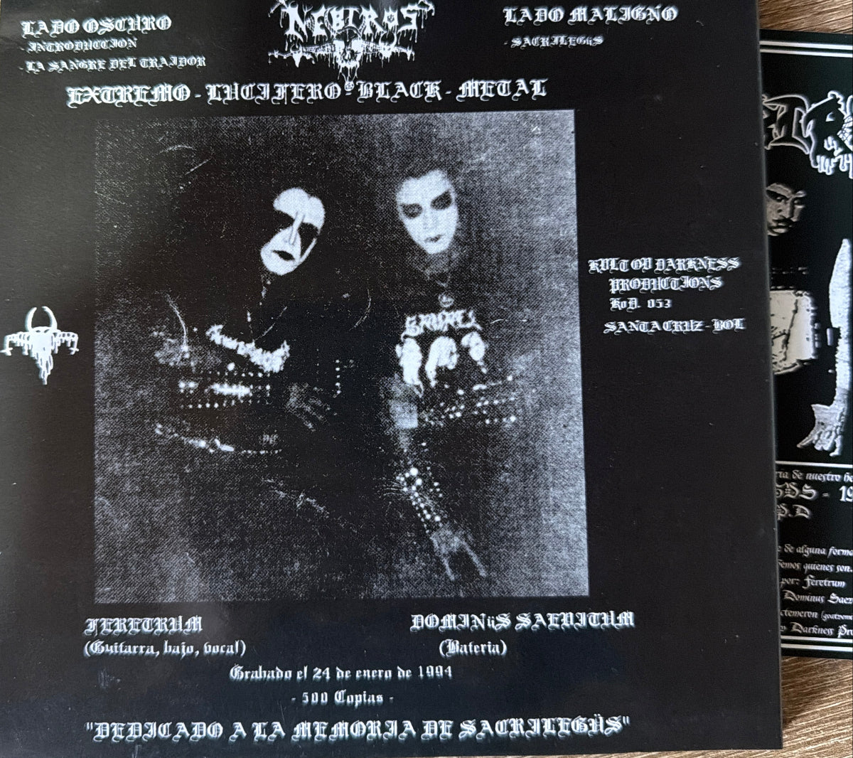 NEBIROS – Sacrilegus – Vinilo 7" (contraportada)