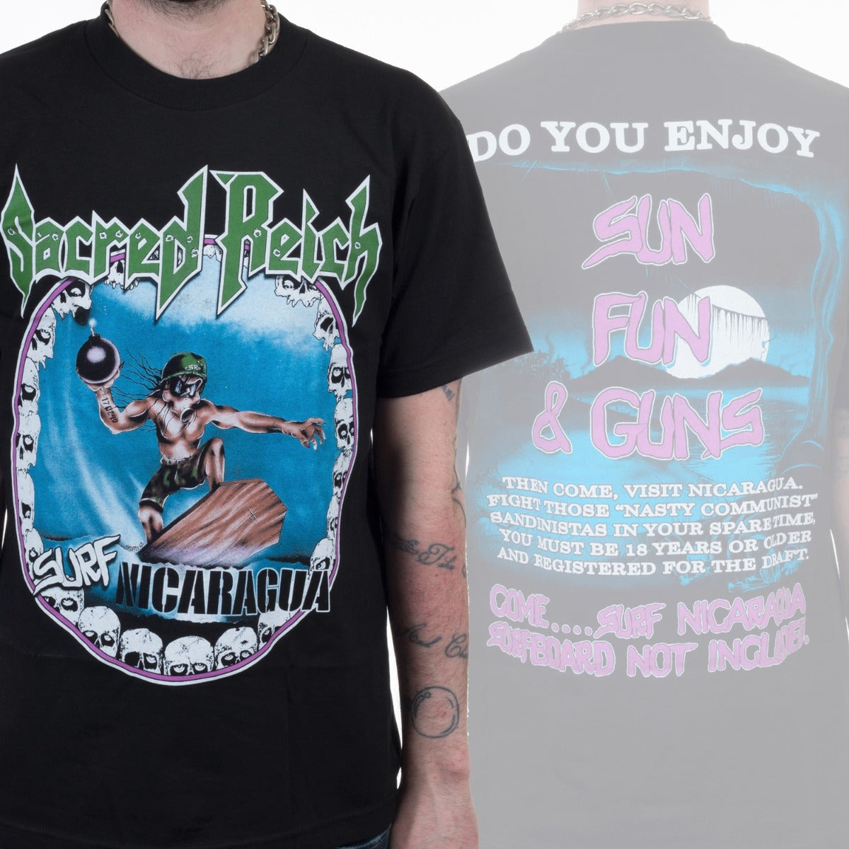 SACRED REICH - Surf Nicaragua - Camiseta