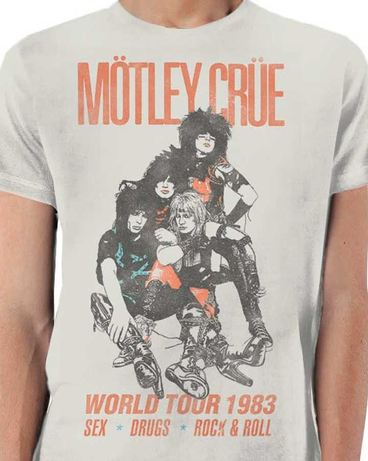 MOTLEY CRUE - Vintage World Tour 83 Gris - Camiseta