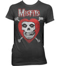 MISFITS - Heart w/Bones - Camiseta