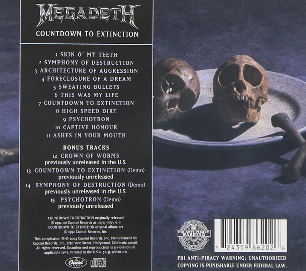 MEGADETH - Countdown to Extinction+Bonus - CD
