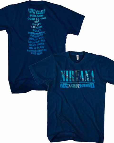 NIRVANA - Nevermind Playlist azul - Camiseta