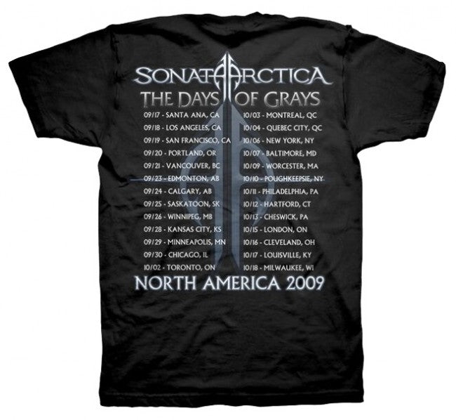 SONATA ARCTICA - Days of Grays 2009 Tour - Camiseta-XL