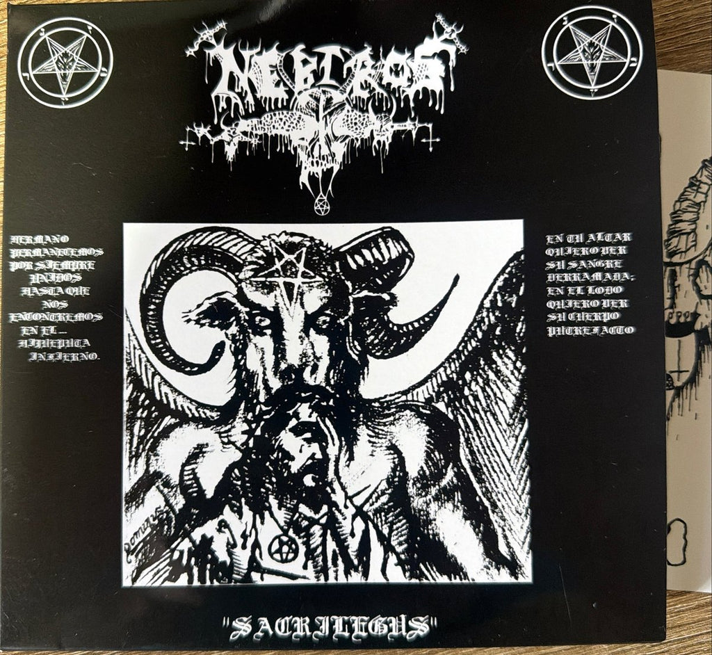 NEBIROS – Sacrilegus – Vinilo 7" (foto de la portada)
