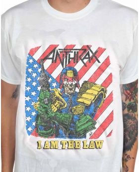 ANTHRAX - I am the Law white - Camiseta