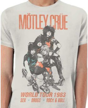 MOTLEY CRUE - Vintage World Tour 83 Gris - Camiseta